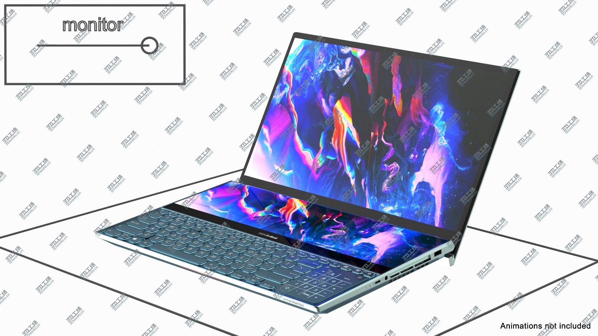 images/goods_img/202105074/3D Asus Zenbook Pro Dual Screen Laptop Rigged/3.jpg